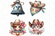 Cute Chinoiserie Cowgirl Sublimation, an Illustration by DreamPrint404 (Thumbnail 3 of 7)
