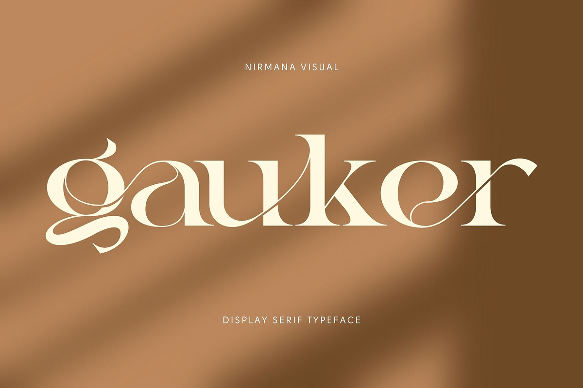 Gauker - Modern Ligatures Serif, a Serif Font by Nirmana Visual (Photo 1 of 12)