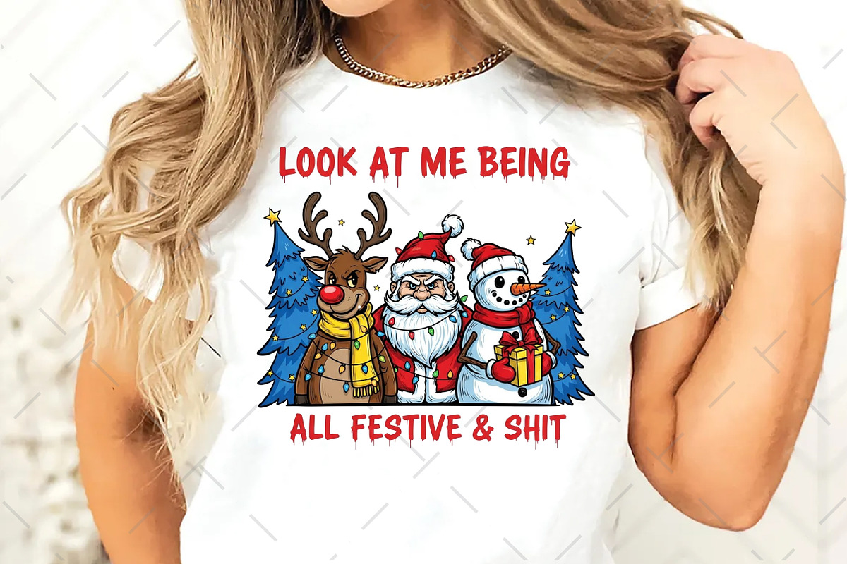 Look At Me Being All Festive Png, an Illustration by Watercolor design (Photo 2 of 3)