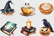 Vintage Autumn Halloween Clipart, an Illustration by Black Bird Studio (Thumbnail 5 of 6)