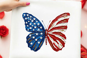 Brushstroke Patriotic Butterfly Png, an Illustration by designcity5 (Thumbnail 6 of 9)