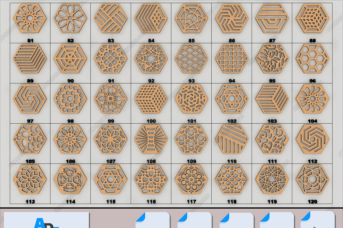 200Pcs Drink Coaster Patterns Bundle, a Pattern Graphic by AtacanDigital (Photo 4 of 8)