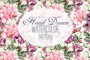 10 Hand Drawn Watercolor Pattern