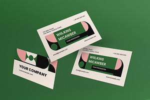 Green Bauhaus Business Card, a Business Card Template by graphicook