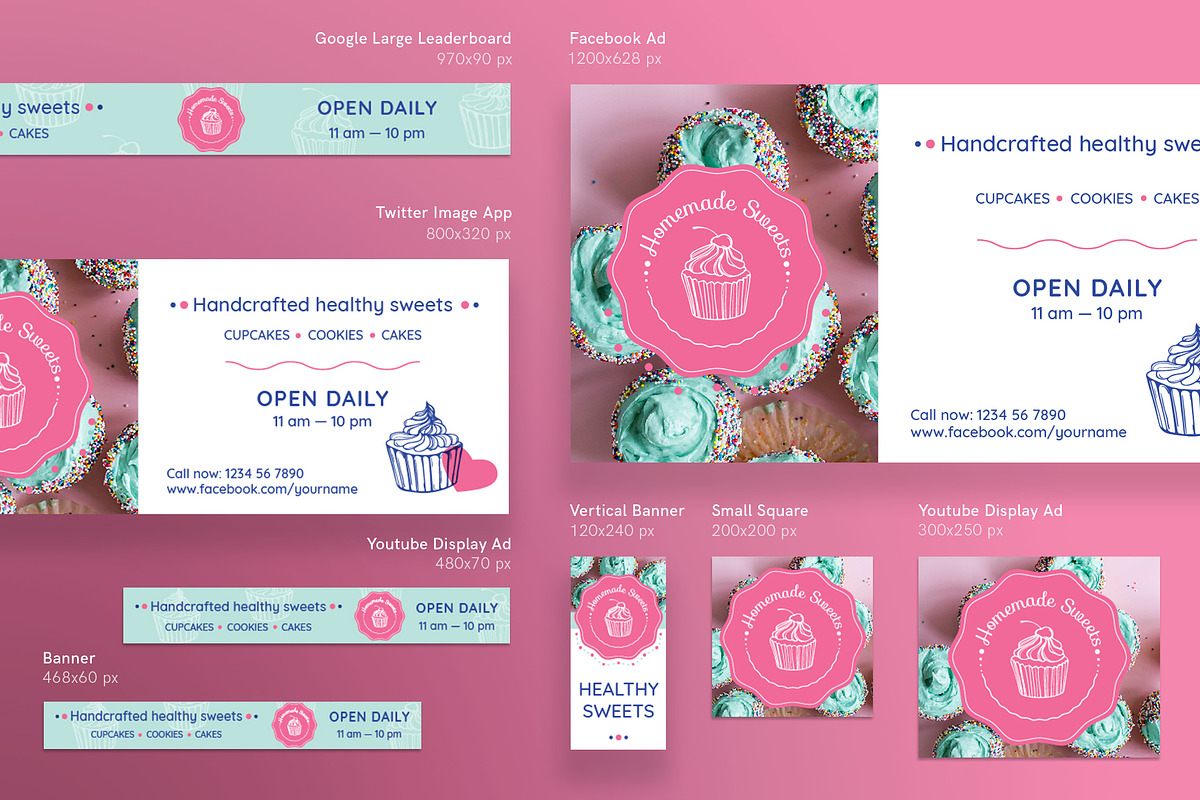 Mega Bundle | Homemade Sweets, a Poster Template by Amber Graphics (Photo 18 of 21)