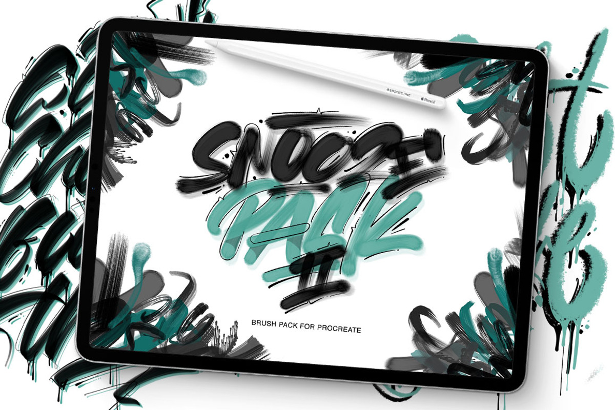 SnoozePack II - Procreate Brushpack, a Brush Add-On by Snooze one (Photo 1 of 10)