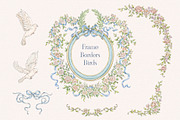 Roses Frame Watercolor PNG clipart, a Decorative Illustration by Ekaproeka (Thumbnail 3 of 3)