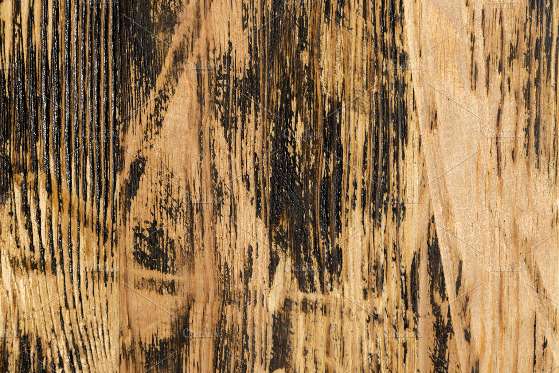 painted pine board, painted with black paint glued pine wood board for decorati, a Photo by rsoollAI