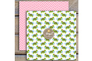 Turtle Girl Digital Paper & clipart, a Pattern Graphic by JennyL Designs (Thumbnail 5 of 6)