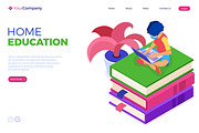 Online distance education from home, an Education Illustration by TAlex (Thumbnail 5 of 6)