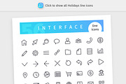 Holidays 728 Line Icons Bundle, an Outline Icon by Voysla's Shop (Thumbnail 4 of 8)