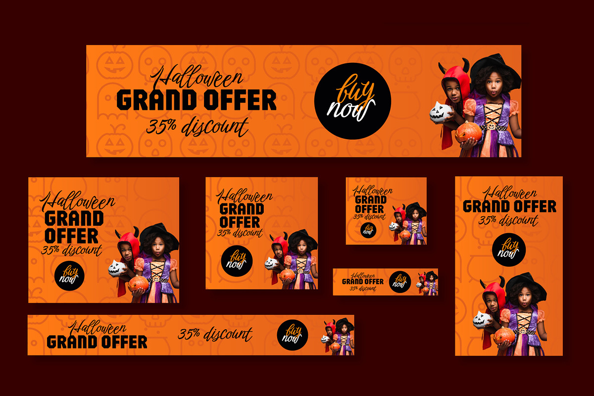 Halloween Web Banner Ads Template, an UI Kit Template by CreativeShaper (Photo 4 of 4)