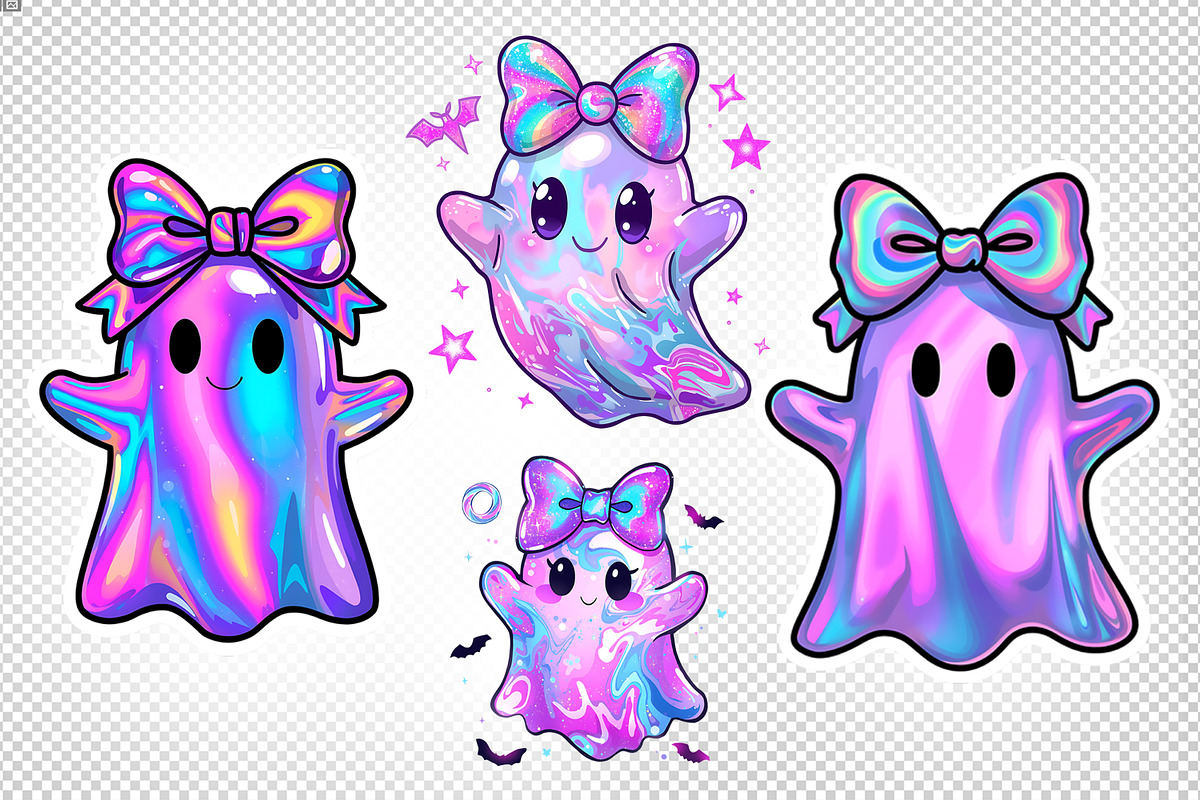 Cute Halloween Ghost Sublimation PNG, an Illustration by Artonix (Photo 2 of 3)