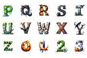 Halloween Alphabet Clipart, an Illustration by Designworld (Thumbnail 2 of 5)