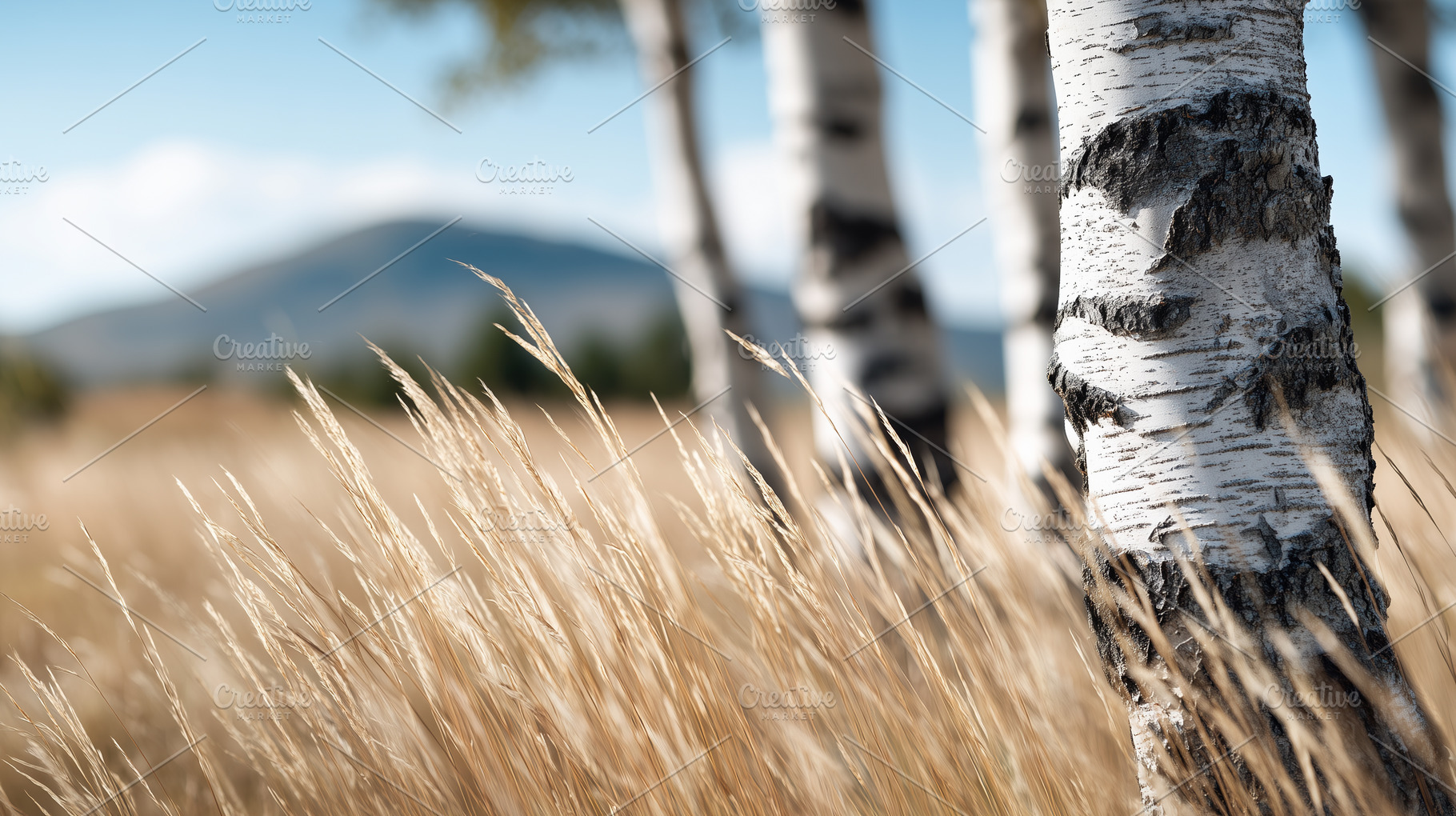Closeup of birch tree trunks, a Nature Photo by MistyDay