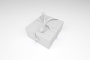 Gift Box With Ribbon Mockup, a Packaging Mockup by Qaleb Studio (Thumbnail 2 of 3)