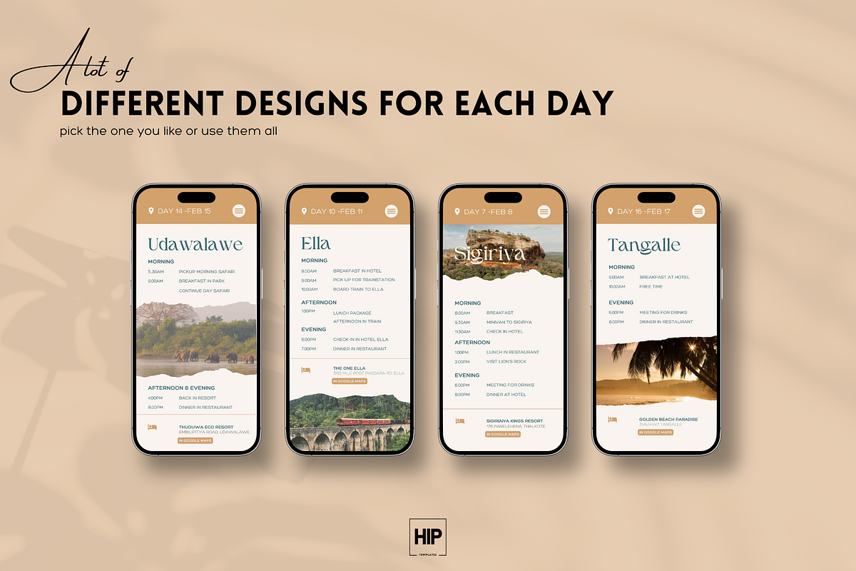 Customizable Mobile Travel Itinerary, a Templates & Theme by Hip Templates (Photo 7 of 10)