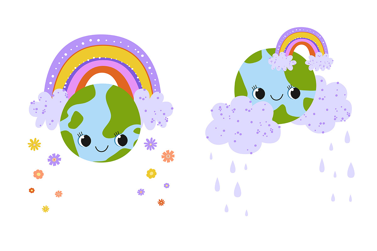 Cute Earth Day Clipart Set: Kawaii, an Object Illustration by the_myro (Photo 6 of 9)