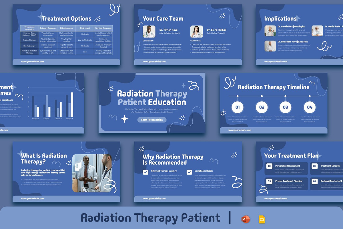 Radiation Therapy Patient Education, a Presentation Template by BumbleGraph Studio (Photo 1 of 5)
