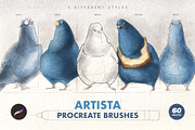 Artista Procreate Brushes, a Brush Add-On by pixelbuddha.net (Thumbnail 1 of 10)