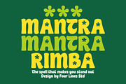 Mantra Rimba – Playful Display Font, a Sans Serif Font by Four Lines Std. (Thumbnail 1 of 10)