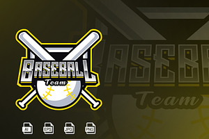 Baseball Team Mascot Logo Template, a Branding & Logo Template by HasnainGFX