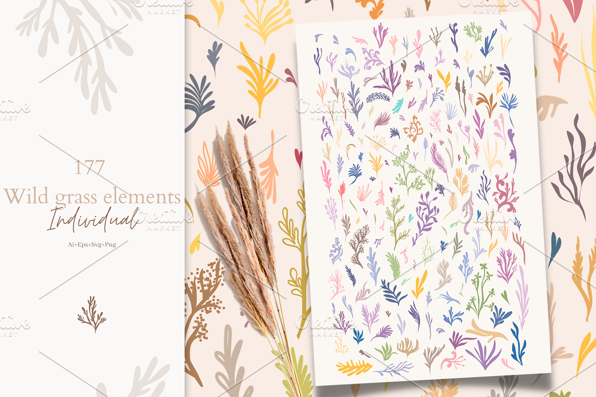 Wild Grass | Designer's Toolkit, an Illustration by ArtstudioByKhushbu (Photo 3 of 7)