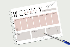 Minimalist Weekly Planner Template