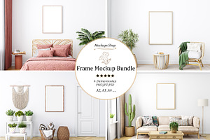 Frame Boho Mockup Bundle - 35