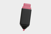 Highlighter pen 3d model, an Object 3D Model by fahad121 (Thumbnail 4 of 8)