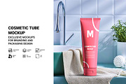 Modern Cosmetic Tube Mockup, a Mockup by AKASH-DESIGNS (Thumbnail 1 of 2)