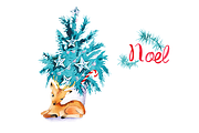 Watercolor Christmas clipart set, an Illustration by masha gross (Thumbnail 4 of 4)