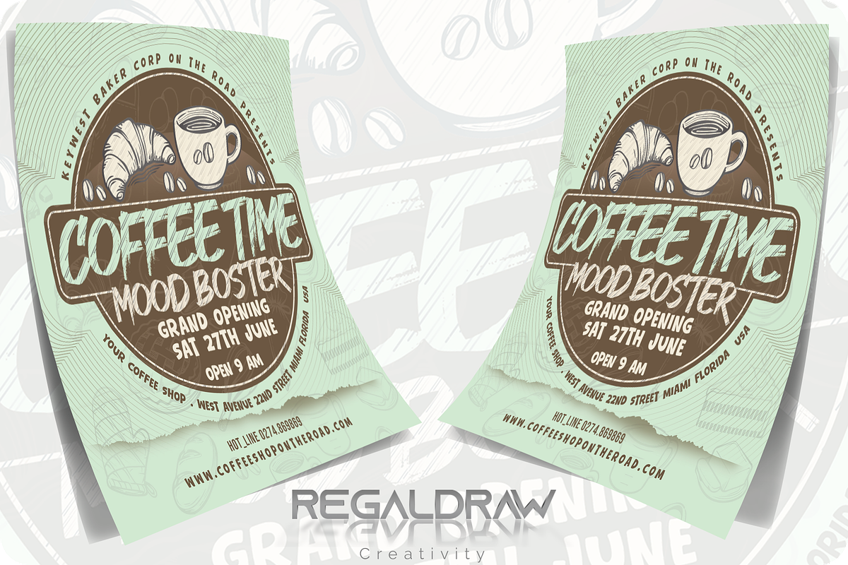 Coffee Time Flyer, a Flyer Template by regalDRAW (Photo 3 of 4)