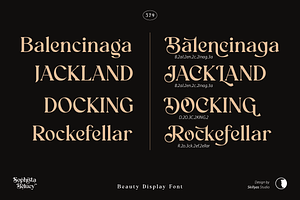 Sophista Belucy Display Beauty Font