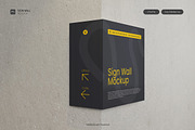 Sign Wall Mockup, an Advertising Mockup by VanillineGraph (Thumbnail 1 of 3)