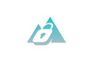 elegant mountain padlock logo, a Branding & Logo Template by Rasagama Studio