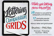Lettering Grid Layout Procreate Pack, a Brush Add-On by ZenLettering (Thumbnail 1 of 7)