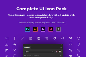 Adobe Library - UI Icons Pack, an Icon by Isaac N.C.