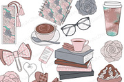 Book Addict Сlipart, an Object Illustration by GlamArtZhanna (Thumbnail 3 of 3)