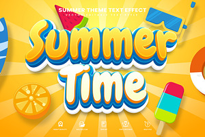 Summer Time Editable Text Effect