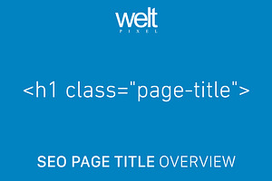 SEO Page Title Overwrite Magento 2 