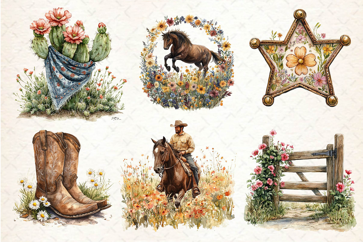 Western Spring Clipart, an Illustration by Dream Creation (Photo 2 of 6)