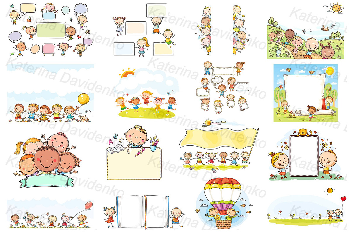 Kids copy space bundle design svg, an Illustration by Bubert Art (Photo 2 of 4)