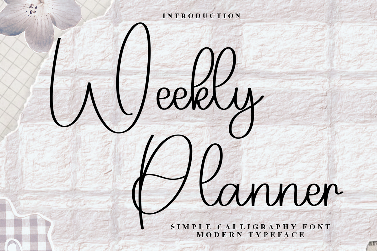 Weekly Planner, a Handwritten Font by InermediaSTUDIO (Photo 1 of 8)