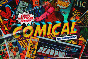 Comical Comic Halftone Effect