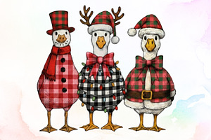 Funny Christmas Goose Png Christmas, an Illustration by Sublimation Artist
