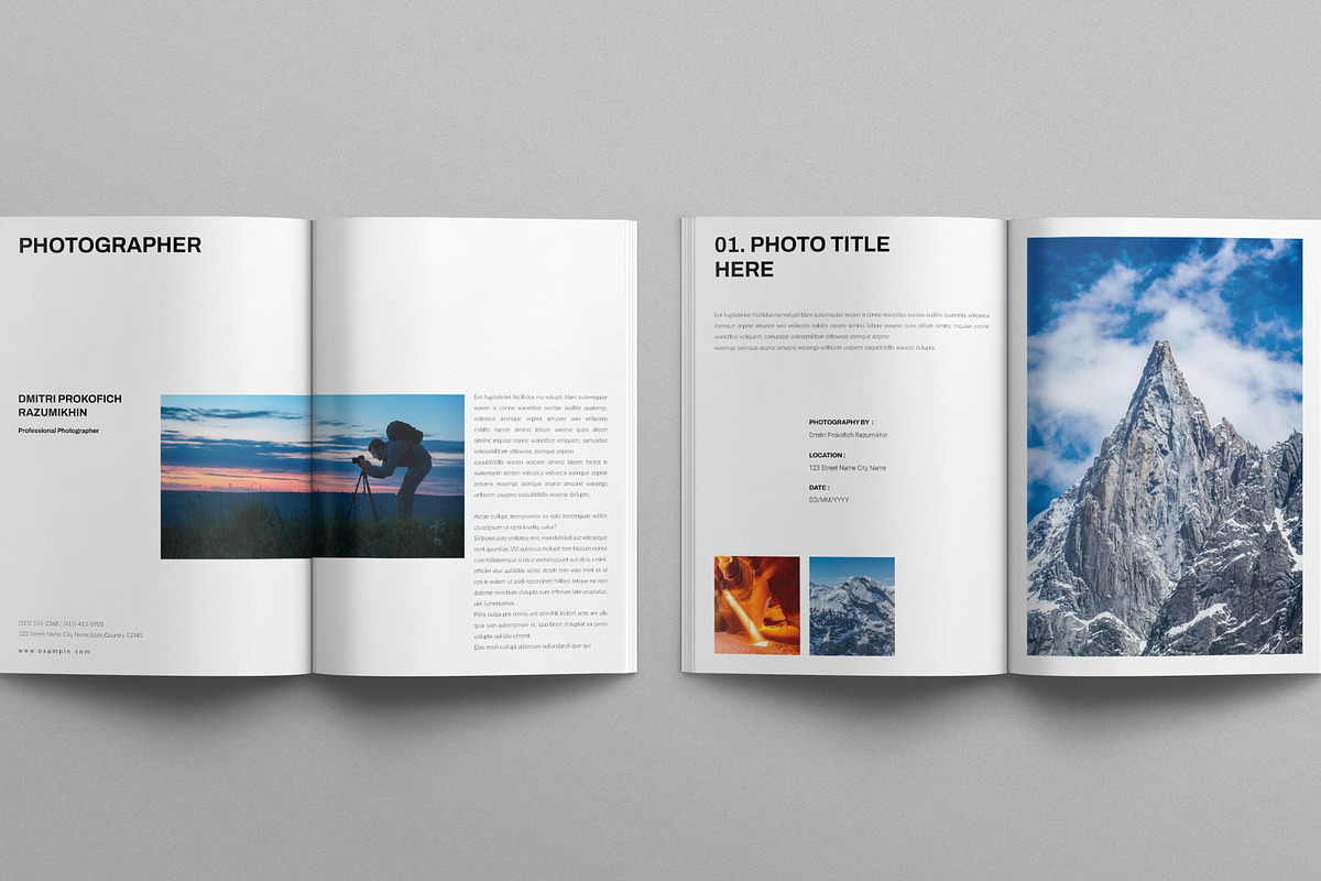 Photo Album Book Template, a Magazine Template by E-Type (Photo 3 of 8)