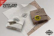 Flat Sandwich Paper Liner Mockup, a Product Mockup by INCDesign (Thumbnail 1 of 6)