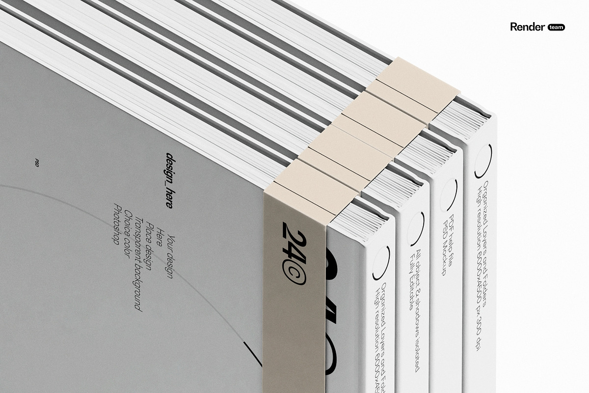 Book Mockup Set, a Books & Magazine Mockup by Renderteam (Photo 14 of 14)
