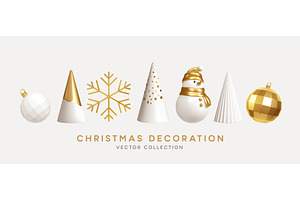 Christmas decorations vector